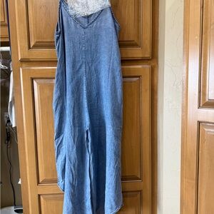 Zenana light denim 100% lyocell romper, new in poly bag.